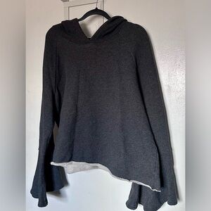 Melrose and Market Charcoal Hooded Pullover Sweatshirt 100% Cotton